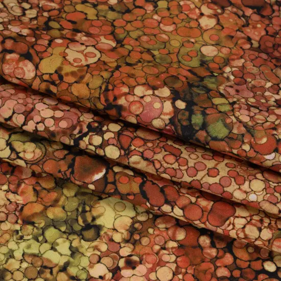 1 Yard Northcott Rust Bubbles Quilting Cotton Autumn Inspired 43 Inches Width {4}
