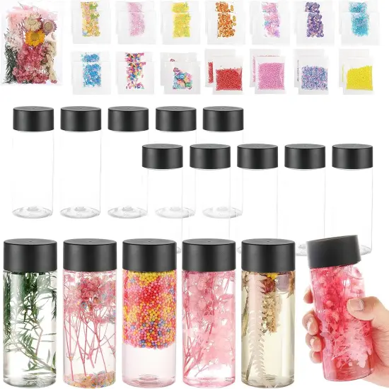 16 Pcs Empty Sensory Bottles Kits - 300 ml {1}