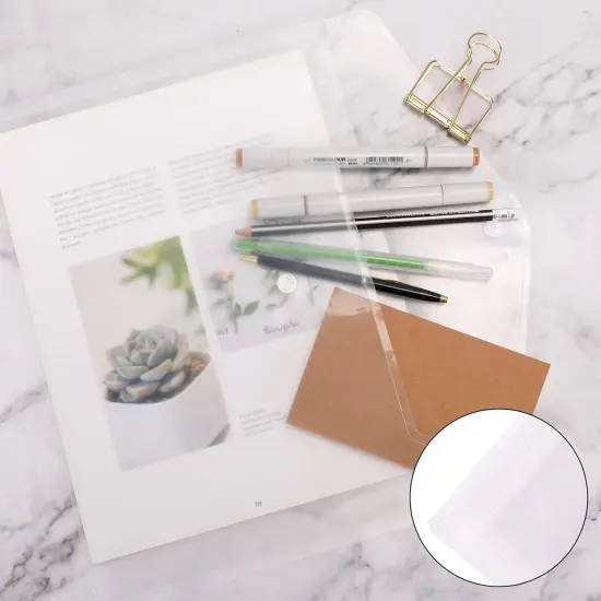 50pcs Plastic Envelopes with Button Snap Closure {3}