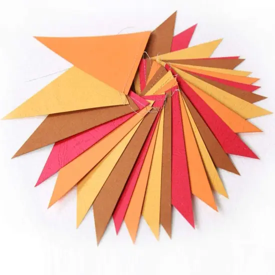 Fall Bunting Banner Triangle Flag Fabric Cotton Pennant Garland- 40 Ft {2}