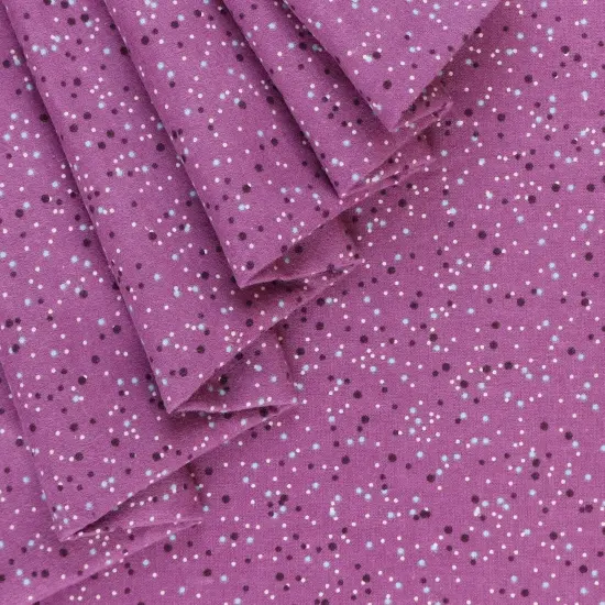 Mook Fabrics Dotted Flannel Fabric [108 in. Wide] - By The Yard Cruhed Grape {1}