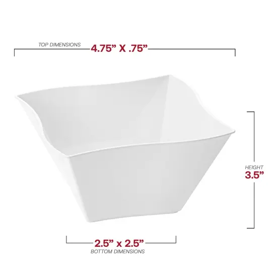 White Wave Plastic Soup Bowls 14 oz. - (120 Bowls) {3}