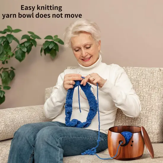 Yarn Bowl for Crocheting - 7x5in {3}