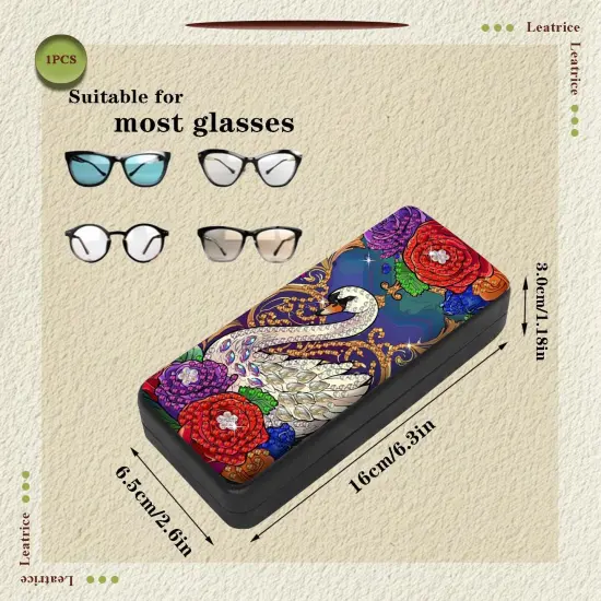 Animal Diamond Art Kits for Adults Small Diamond Painting Kit Gem Art Paint by Diamonds Dot Eyeglasses Case 5d Diamond Art DIY for Beginner Women Swan {2}