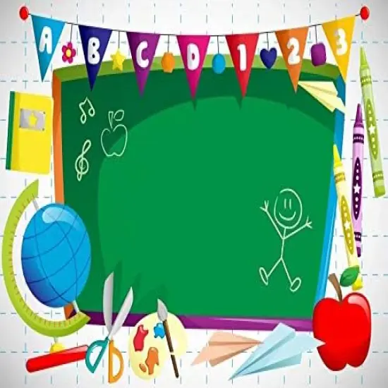 Back to School Party Banner Teachers ABC Blackboard Backdrop(Green) {4}