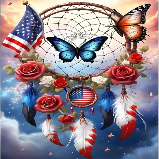 DIY 5D Flowers Butterfly Diamond Art Kits 12x16 inch {1}