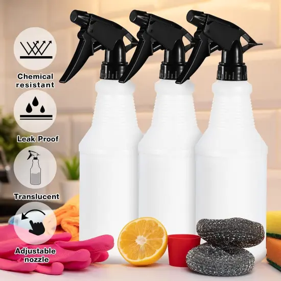 8 Pcs 16 Oz Plastic Spray Bottle - Black {5}