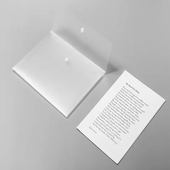 100 Pcs Clear Envelopes with Snap Button Closure {4}