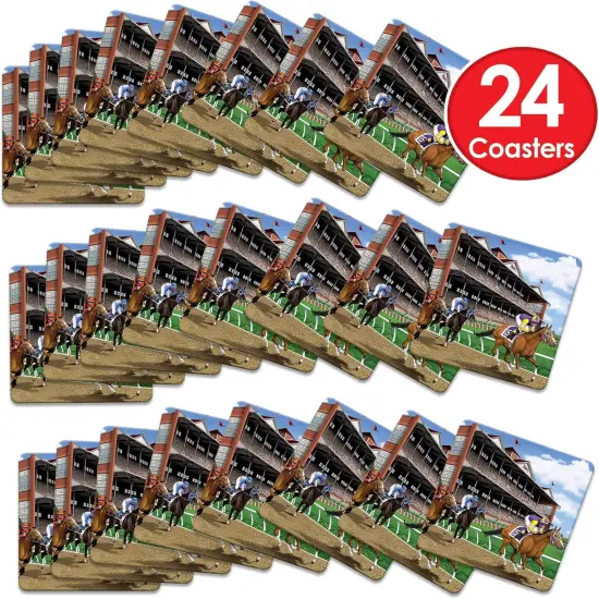 24 Piece 3.25" Square Horse Drink Coasters {2}