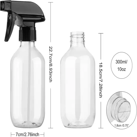 2 Pcs Clear Spray Bottles - 10oz/300ml {2}