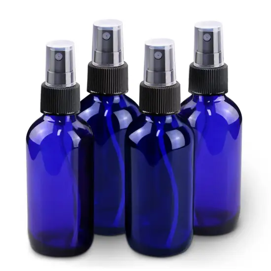 4 oz Mini Glass Spray Bottles (4 Pack Blue) {1}