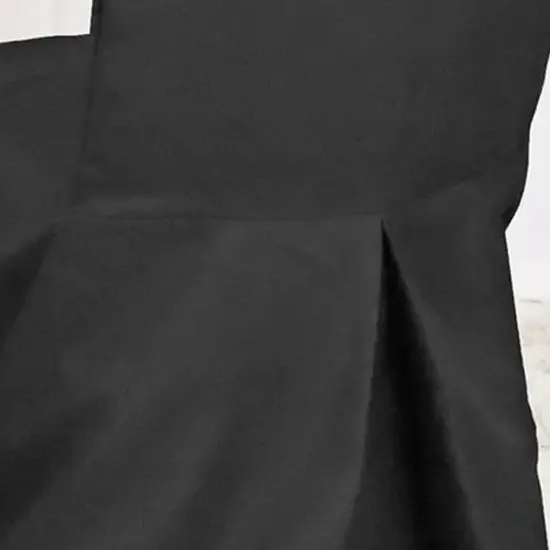 Black Polyester Banquet Chair Cover Durable Event Chair Slipcover {4}
