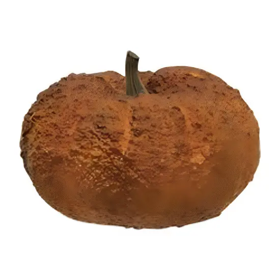 Orange Textured Styrofoam Pumpkin with Detailed Stem, Lightweight Fall Decor {3}