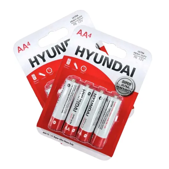 HYUNDAI&reg; AA Heavy Duty Batteries 4 Pack Long Lasting Everyday Power Batteries {5}