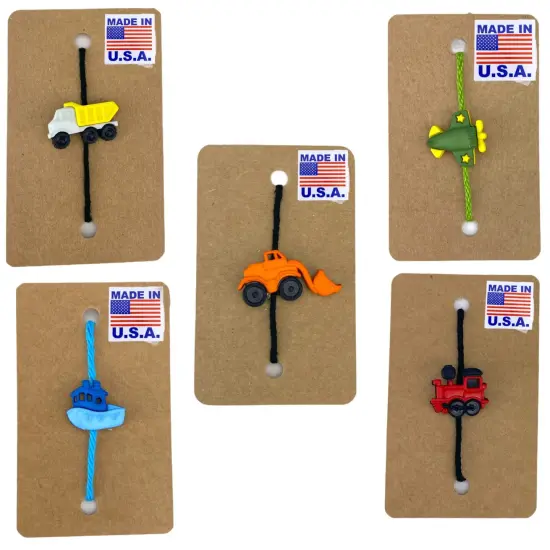 Cartoon Rakhi for Brother with Greeting Card Fun Airplane, Boat, and Train Design Thread for Bhai Colorful Raksha Bandhan Rakhi Combo for Bahiya - Cute Rakhi for Rakshabandha {3}