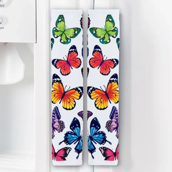Collections Etc Colorful Butterflies Appliance Handle Covers - Set of 3 {3}