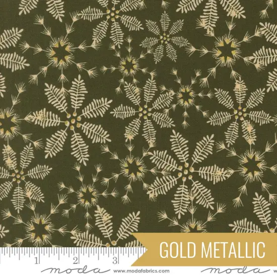 Snowy Lace in Pine Metallic (45624 22m) | Old World Yuletide | Fancy That Design House Co | Moda {1}