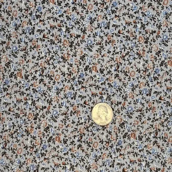 1 Yard Rayon Crinkle Gray Fabric for Dresses Blouses Skirts and Summer Apparel 50/52" Width {4}