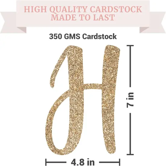 Pre-Strung Happy Anniversary Banner - Gold Glitter {5}