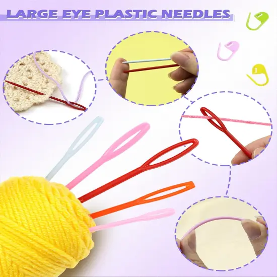 200 Pcs Stitch Markers 10 Color Knitting Markers {3}