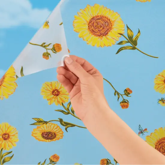 Collections Etc Colorful Sunflower Privacy Cut-To-Fit Window Cling {1}