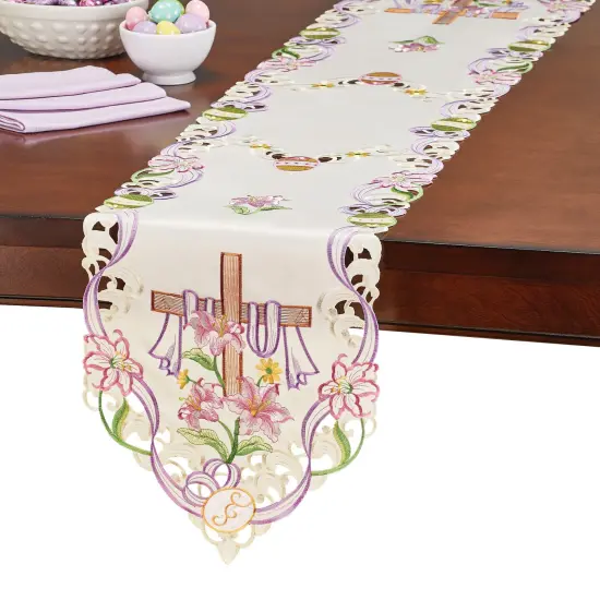 Collections Etc Easter Cross Table Topper {2}