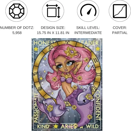 Aries Diamond Painting Kits for Adults 15.8x11.8 {2}