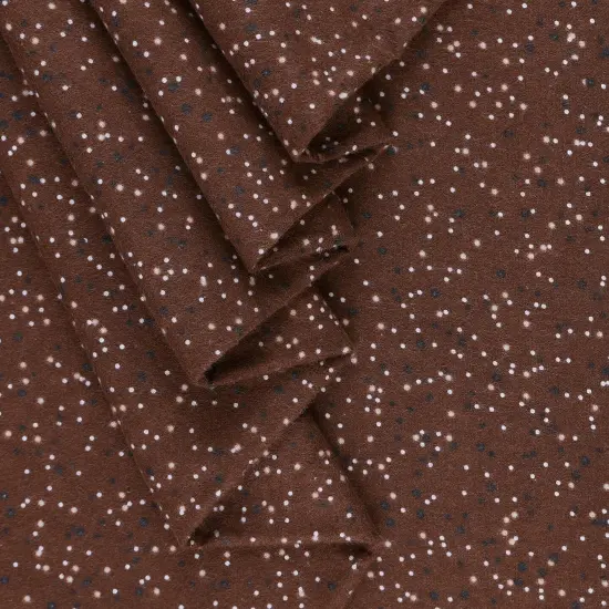 Mook Fabrics Dotted Flannel Fabric [108 in. Wide] - By The Yard Chestnut {1}