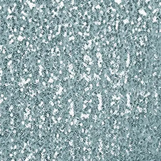 1 Piece Dusty Blue Sequin Spandex Chair Cap 13.5 inch by 10 inch Banquet Cover {3}