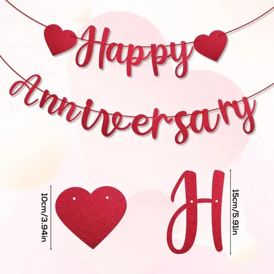 Happy Anniversary Banner Party Decoration {2}
