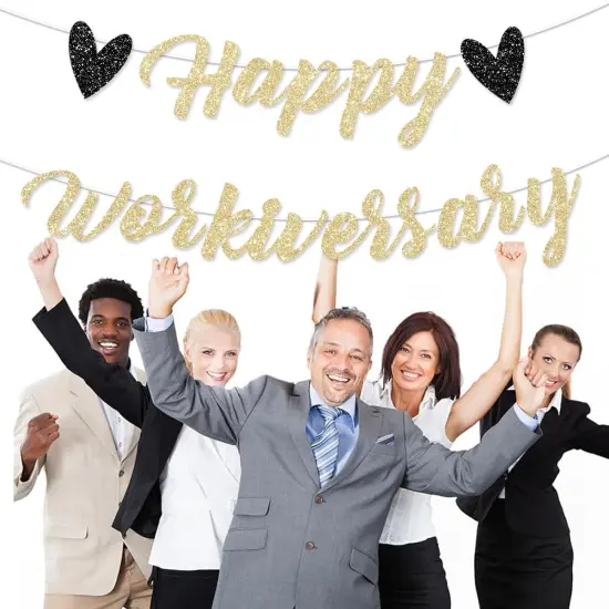 Pre-Strung Happy Work Anniversary Decorations Banner {2}