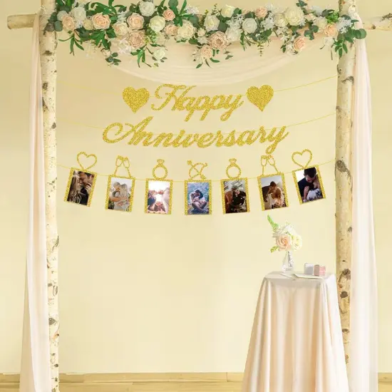 Happy Anniversary Decorations - Banner and Photo Banner {5}