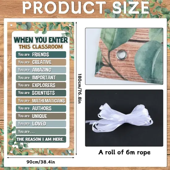 When You Enter This Classroom Door Cover Affirmation Classroom Door Decor {2}