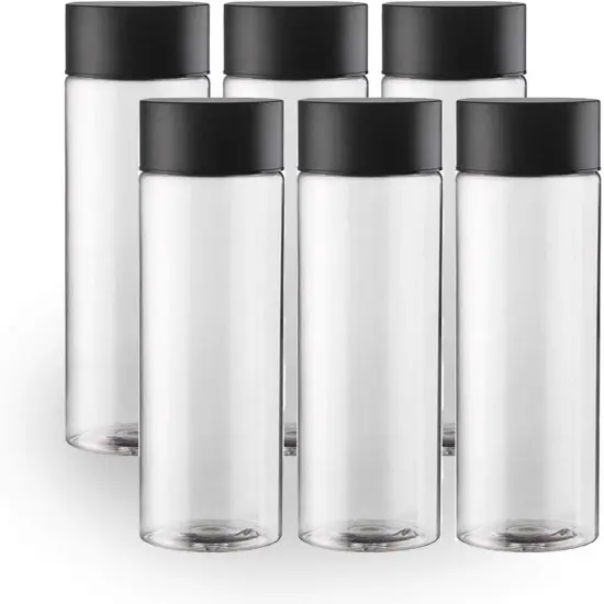 6-Pack Bulk Empty Plastic Juice Or Water Bottles with Caps {1}