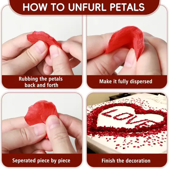 3000 PCS Artificial Rose Petals with 20 PCS Flameless LED {3}