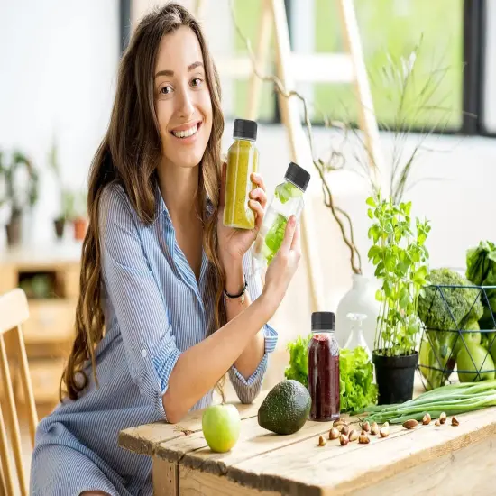 10 Pcs 8 Oz Plastic Juice Bottles Empty Clear Containers {5}