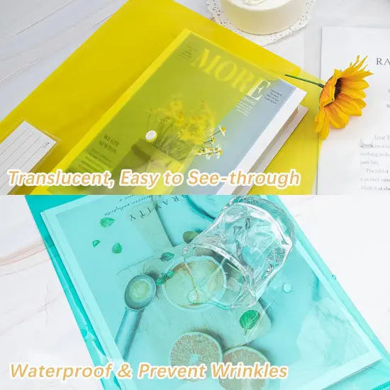 50 PCS Plastic Envelopes with Snap Closure {2}