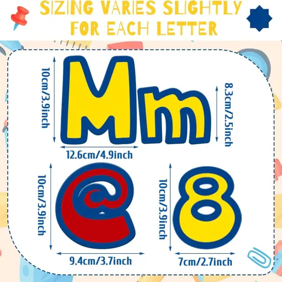 216 Pcs Cartoon Story Bulletin Board Letters for Classroom 4" Letters Combo Pack {2}