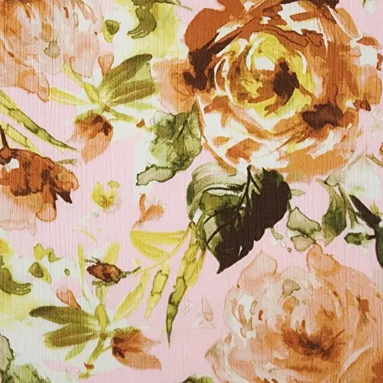 1 Yard Rayon Crinkle Crepon Fabric Pink Salt, Lightweight Drapey Apparel Textile, 50/52" Wide {2}