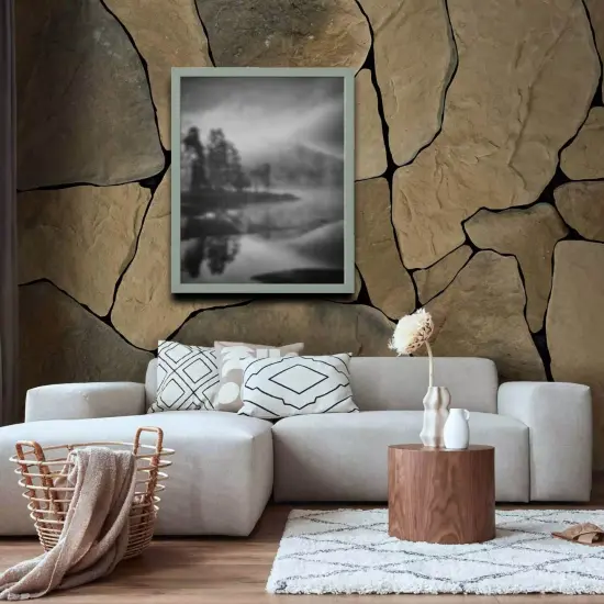 19&frac34;x19&frac34;" Oak Effect Frame &ndash; Deep Design, No-Nail Hanging with Mount, Gallery Ready! {5}