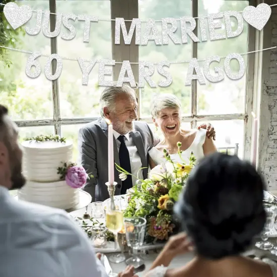 60th Wedding Anniversary Party Banner Decorations {5}