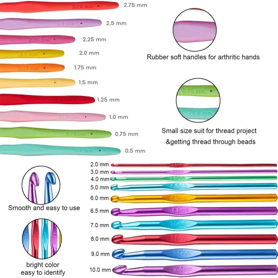 100pcs Crochet Hooks Set {2}