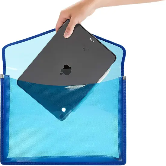 Plastic File Folder Poly Envelope - (Assorted Colors) {4}