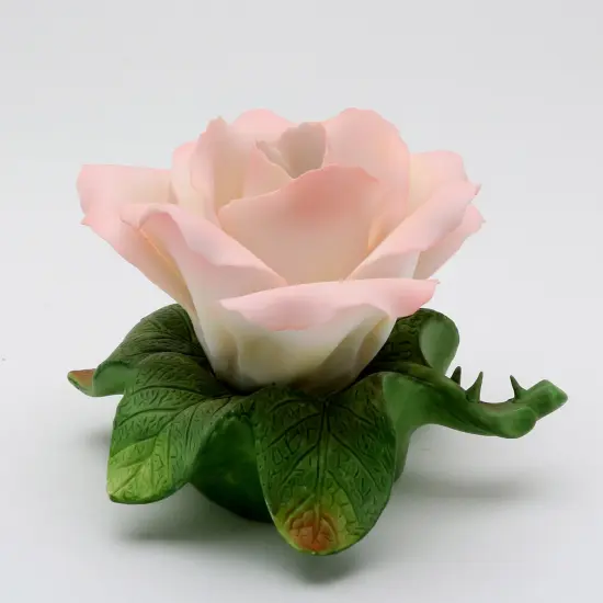 Ceramic Rose Flower on Leaf Nightlight, Home Decor, Gift for Her, Gift for Mom {3}