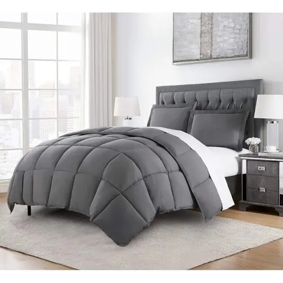 Reversible Microfiber Down Alternative Comforter Set {2}