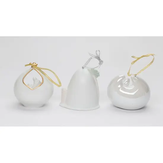 Ceramic Nativity Scene Christmas Tree Ornaments-Set of 3, Home Décor, Gift for Her, Gift for Mom, Religious Décor, Christmas Décor {4}