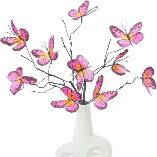 8 Pack 5-head Artificial Butterfly Branches {1}