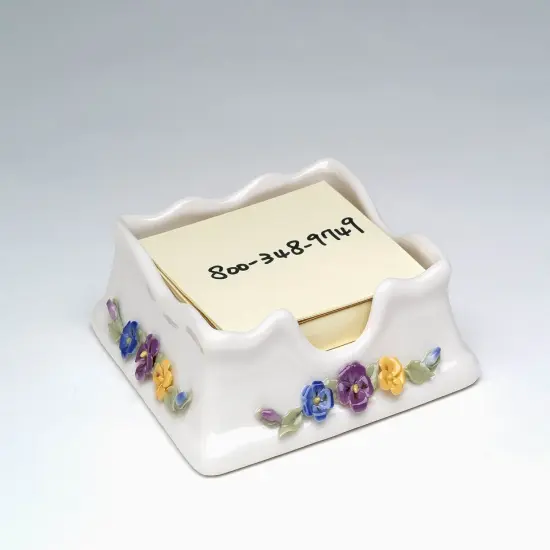 Ceramic Pansy Flower Post-It Holder, Home D&eacute;cor, Gift for Her, Gift for Coworker, Gift for Mom, Kitchen D&eacute;cor, Office Decor {3}