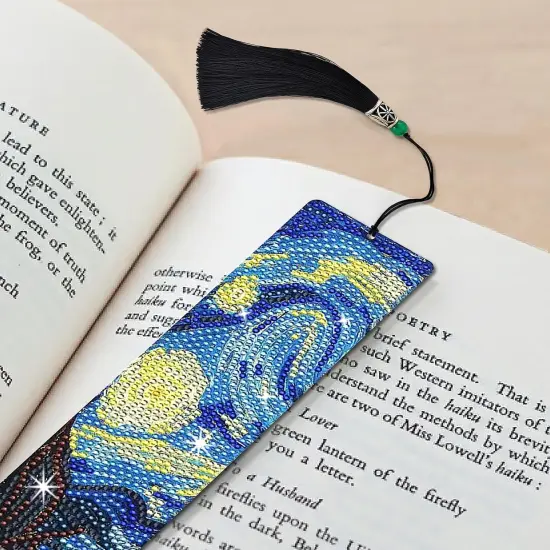 4 PCS Diamond Art Painting Bookmarks Kits Van Gogh Starry Night {4}