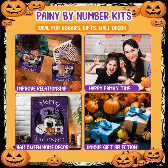 Halloween Gnome Paint by Numbers Kit - 16x20 Inch {5}